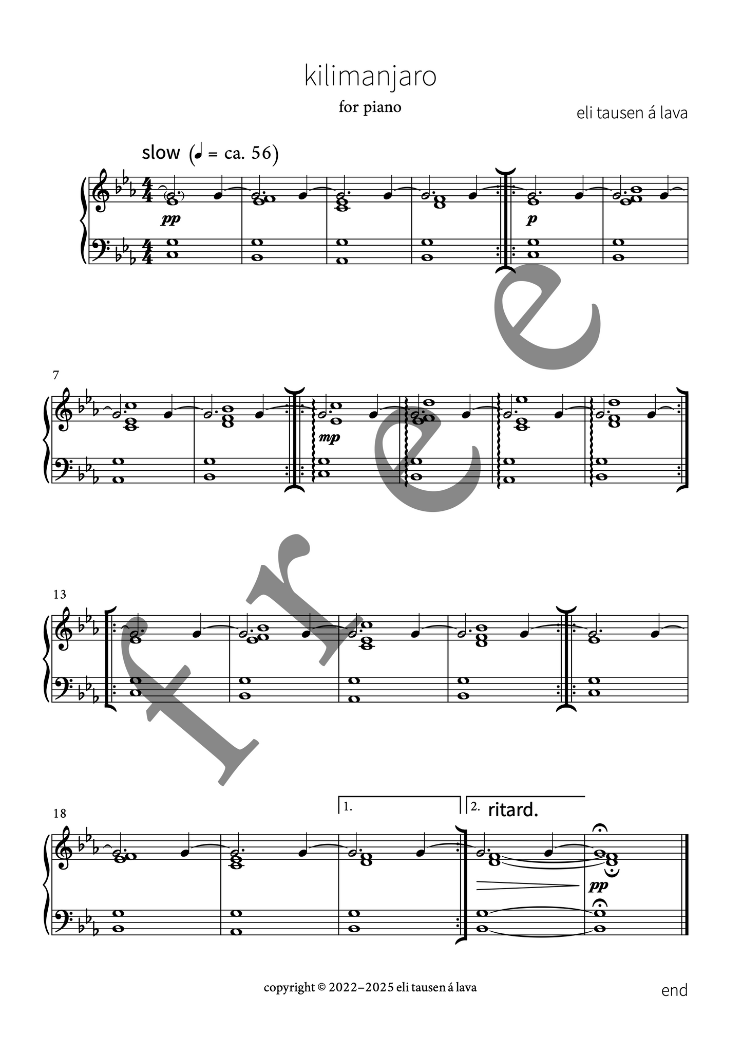 kilimanjaro (for piano)