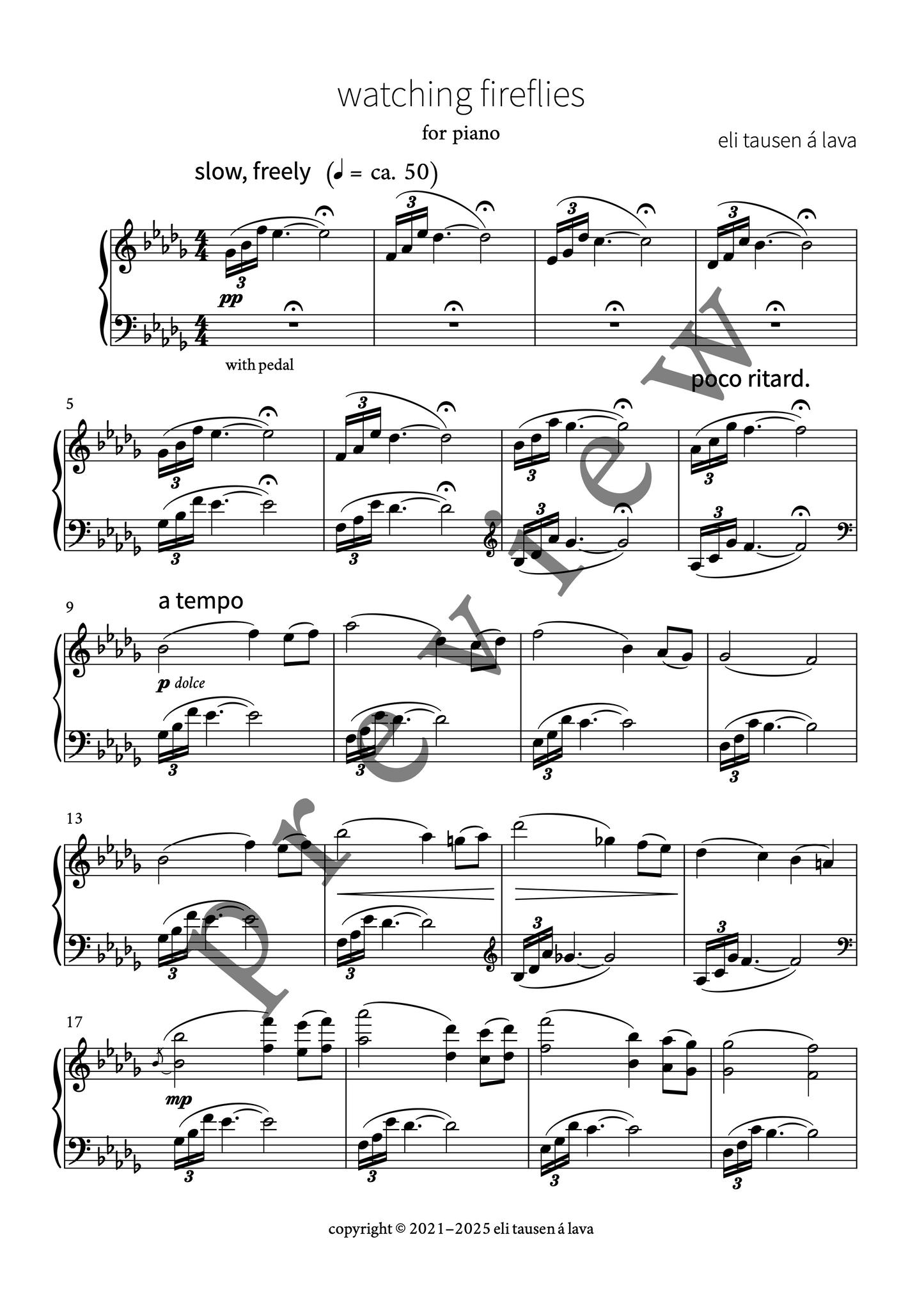watching fireflies (for piano)