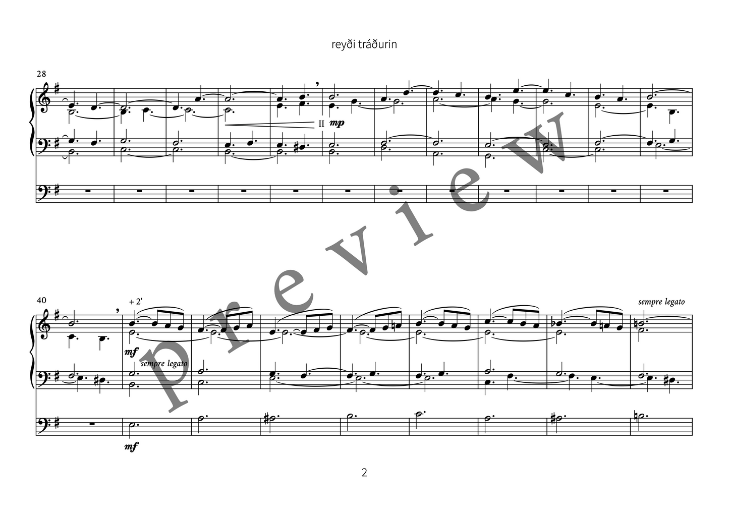 reyði tráðurin (for organ)