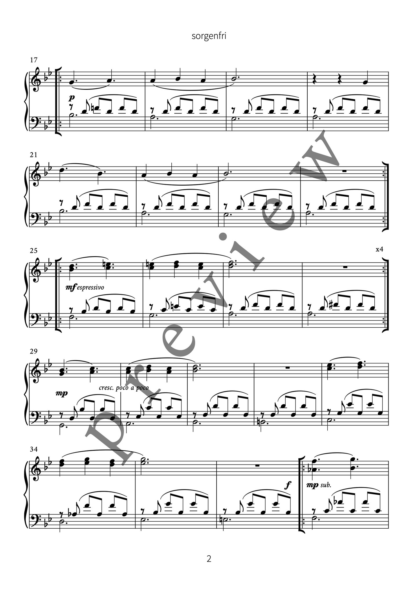 sorgenfri (for piano)