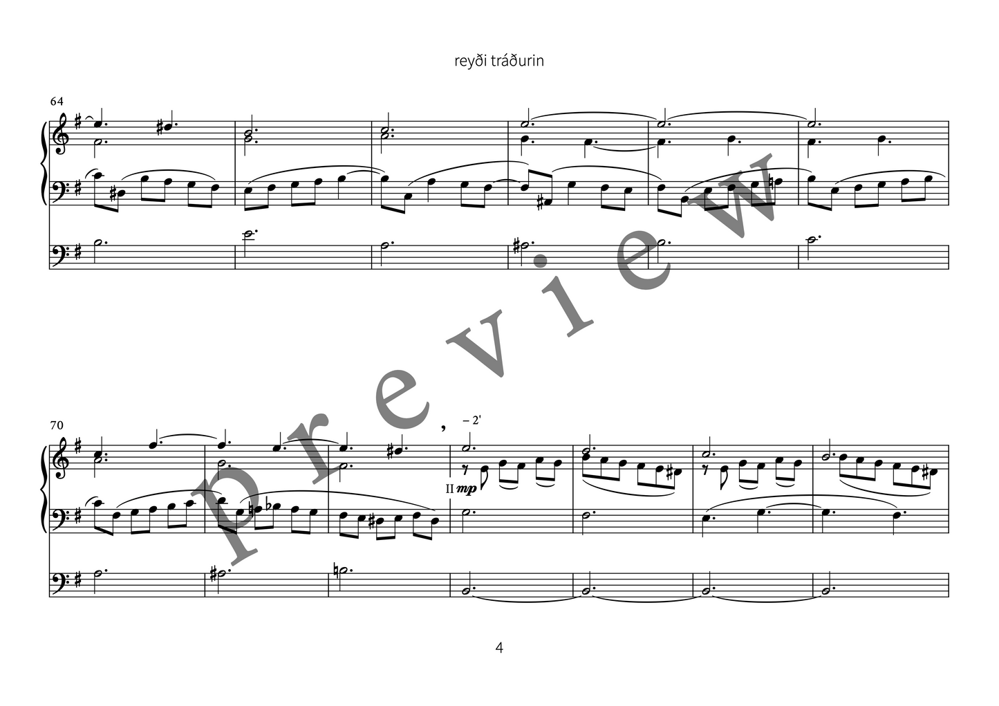reyði tráðurin (for organ)