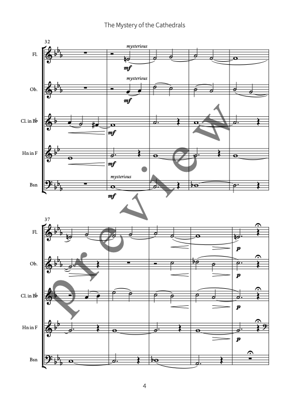 The Mystery of the Cathedrals (for wind quintet)