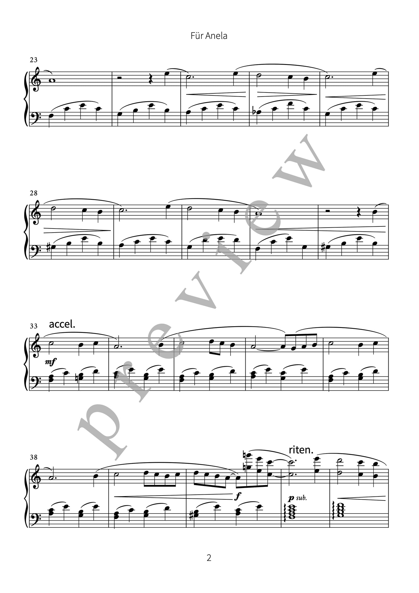 Für Anela (for piano)