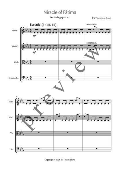 Miracle of Fátima (for string quartet)
