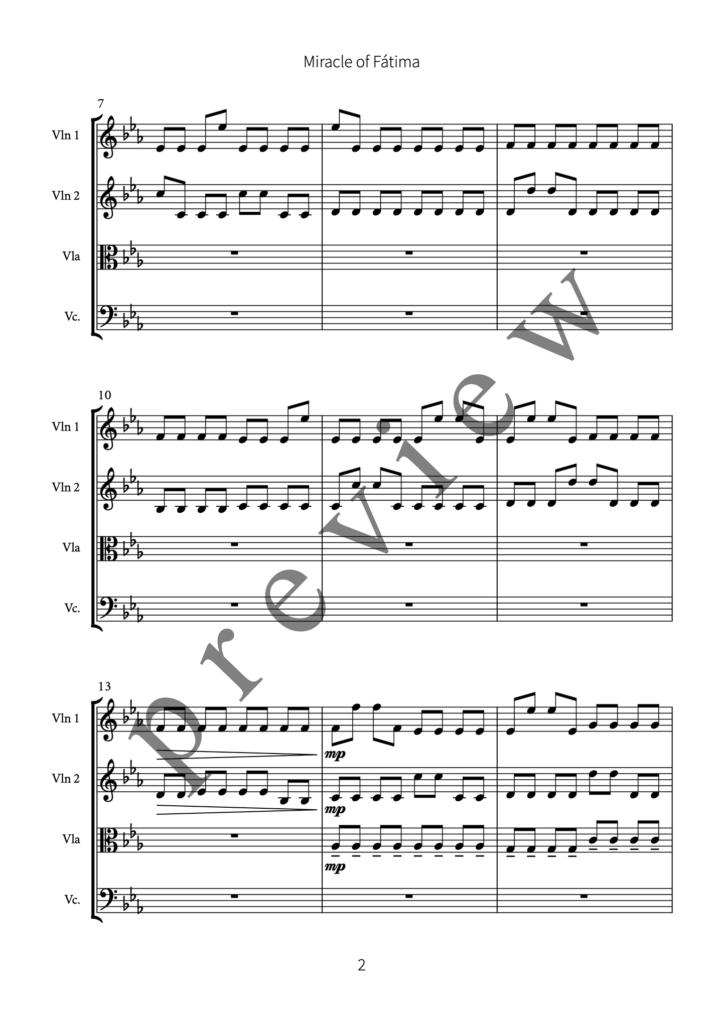 Miracle of Fátima (for string quartet)
