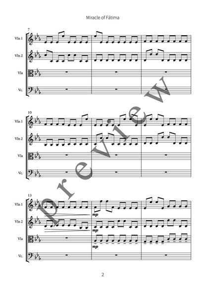 Miracle of Fátima (for string quartet)