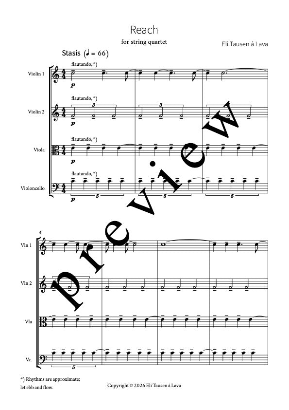 Reach (for string quartet)