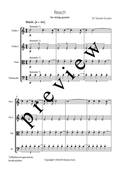Reach (for string quartet)