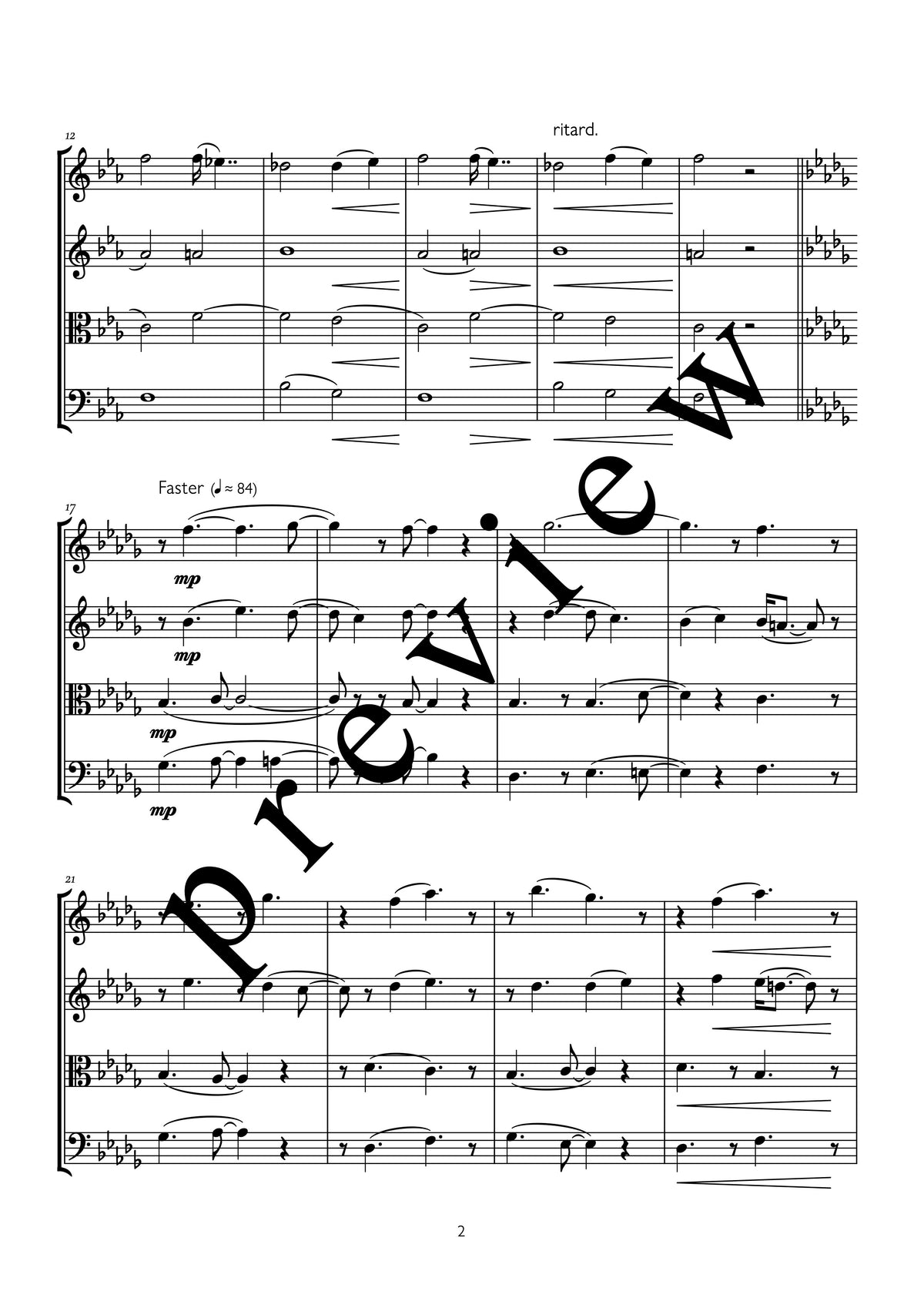Growing Apart (for string quartet)