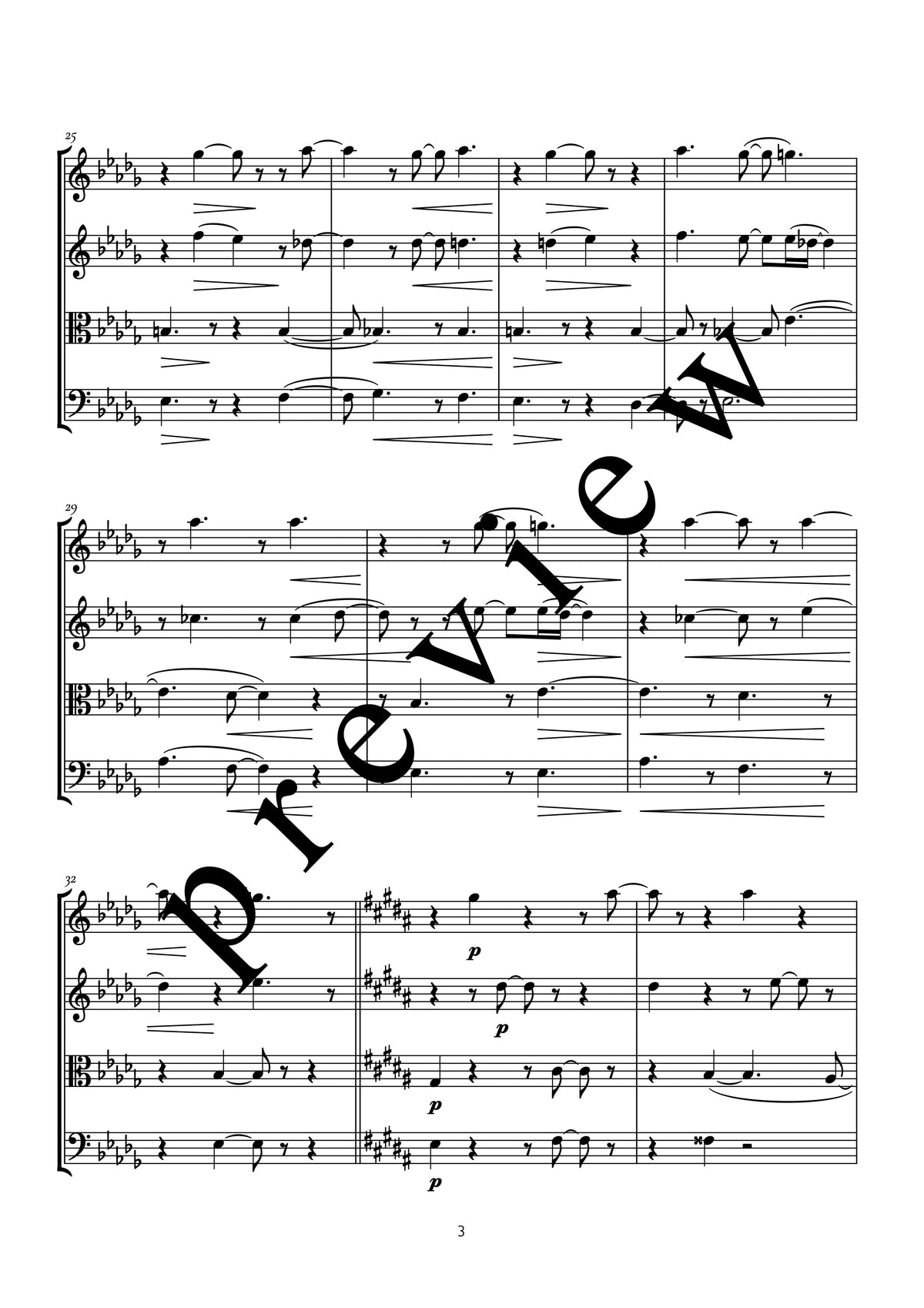 Growing Apart (for string quartet)