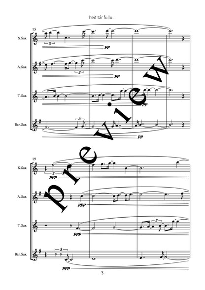 heit tár fullu... (for sax quartet)