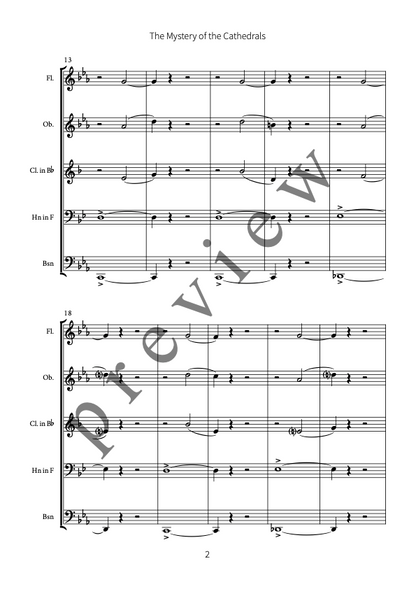 The Mystery of the Cathedrals (for wind quintet)