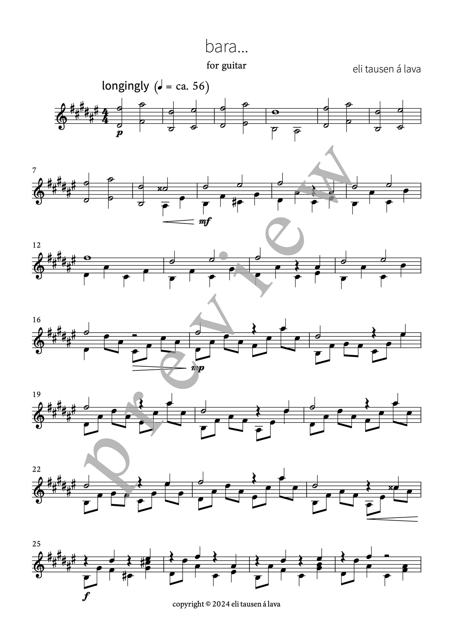 bara... (for guitar)